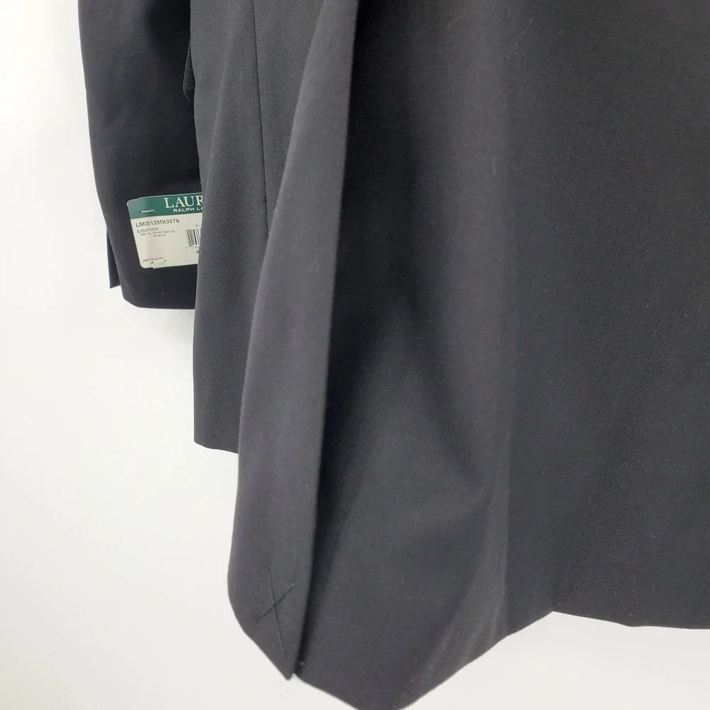 Lauren Ralph Lauren Mens 42R Black Ultraflex Wool Blazer Suit Jacket Loomis NEW